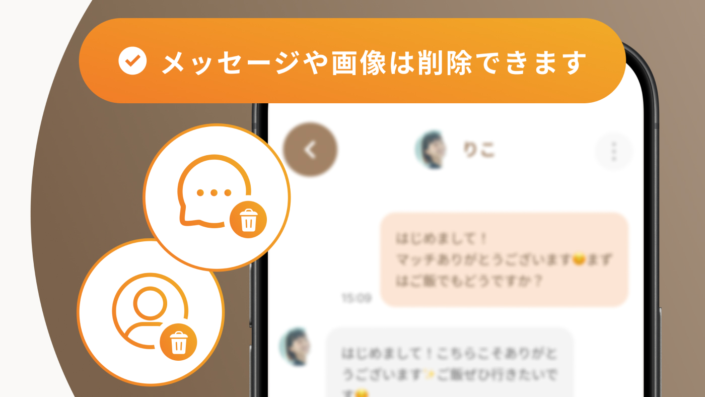 メッセージや画像の削除機能イメージ